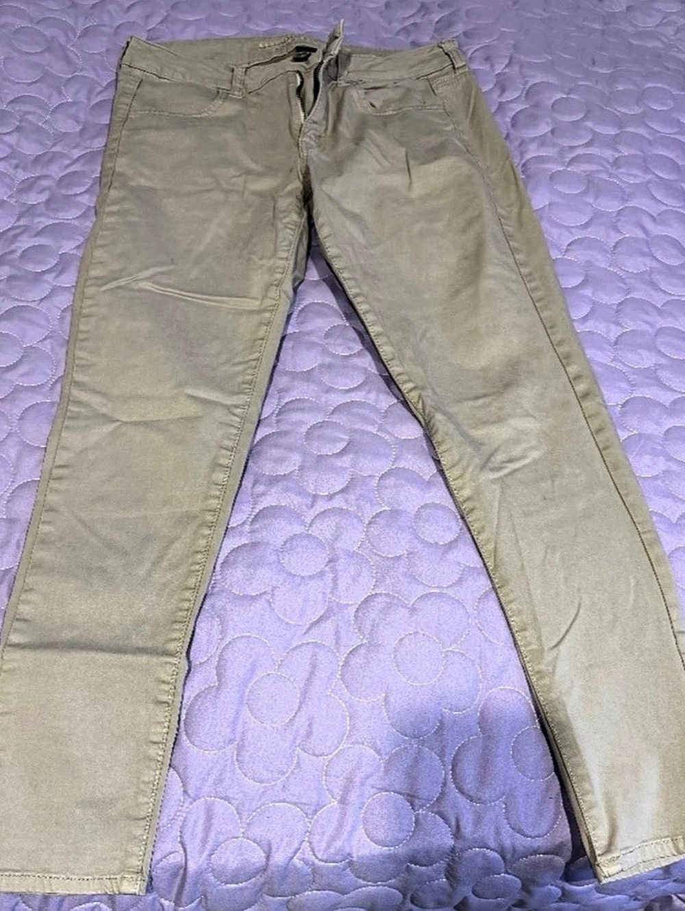 American Eagle Outfitters Jegging Pants in Beige Size 8
